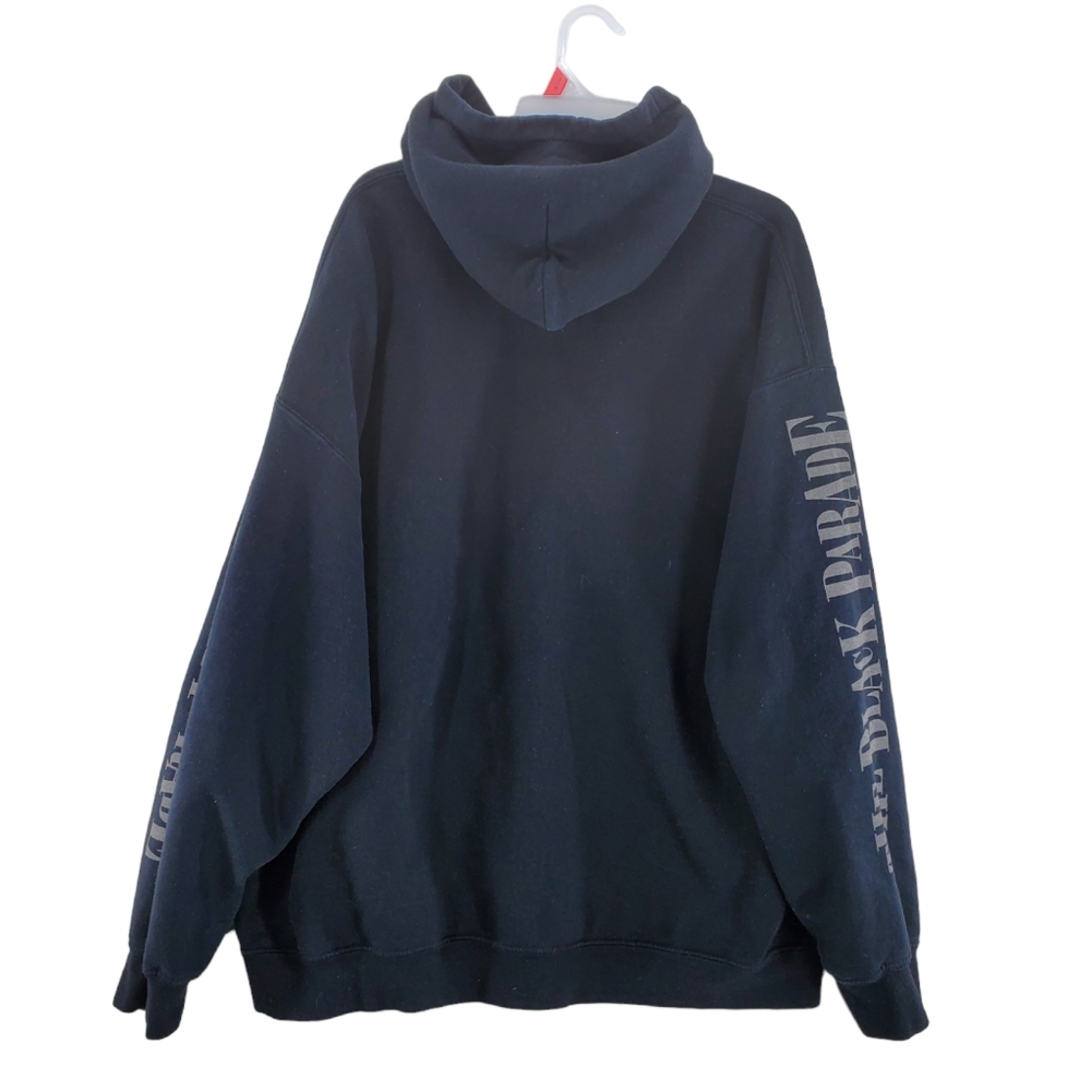 My Chemical Romance Hoodie Sweatshirt Mens 2XL Fleece Band Skeleton Black Parade - Picture 9 of 9
